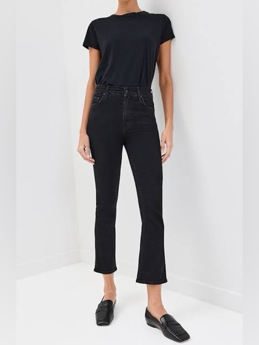 MOTHER The Insider Crop Jeans in Not Guilty Denim